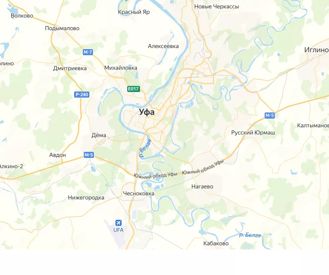 Карта Уфы
